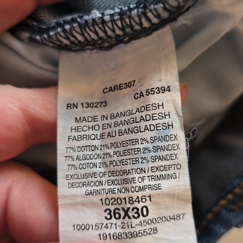 Lee Jeans Extreme MOTION MVP, Dark Wash, Slim Straight. 36 X30 Men's - Picture 6 of 6